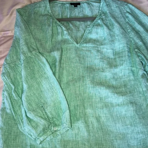 Talbots Linen Top Sz Large - Picture 2 of 6